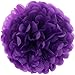 Lightingsky 10pcs DIY Decorative Tissue Paper Pom-poms Flowers Ball Perfect for Party Wedding Home Outdoor Decoration (10-inch Diameter, Dark Purple)