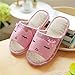WoDeal Women and Men Novelty Cartoon Character Flax Cute Totes Funny House Bedroom Romeo Slippers Payless