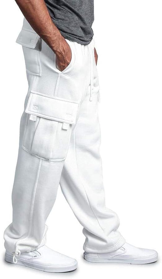 acelyn Mens Jogging Bottoms Pants Fleece Cargo Baggy Joggers Sweatpants