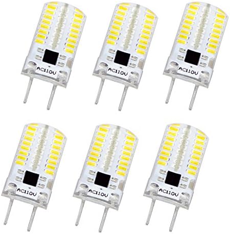 LudoPam LED G8 Light Bulb 3W Warm White 3000K Replacement 25-30W Halogen Lamp for Under Counter Cabinet Puck Kitchen Lighting Pack of 6