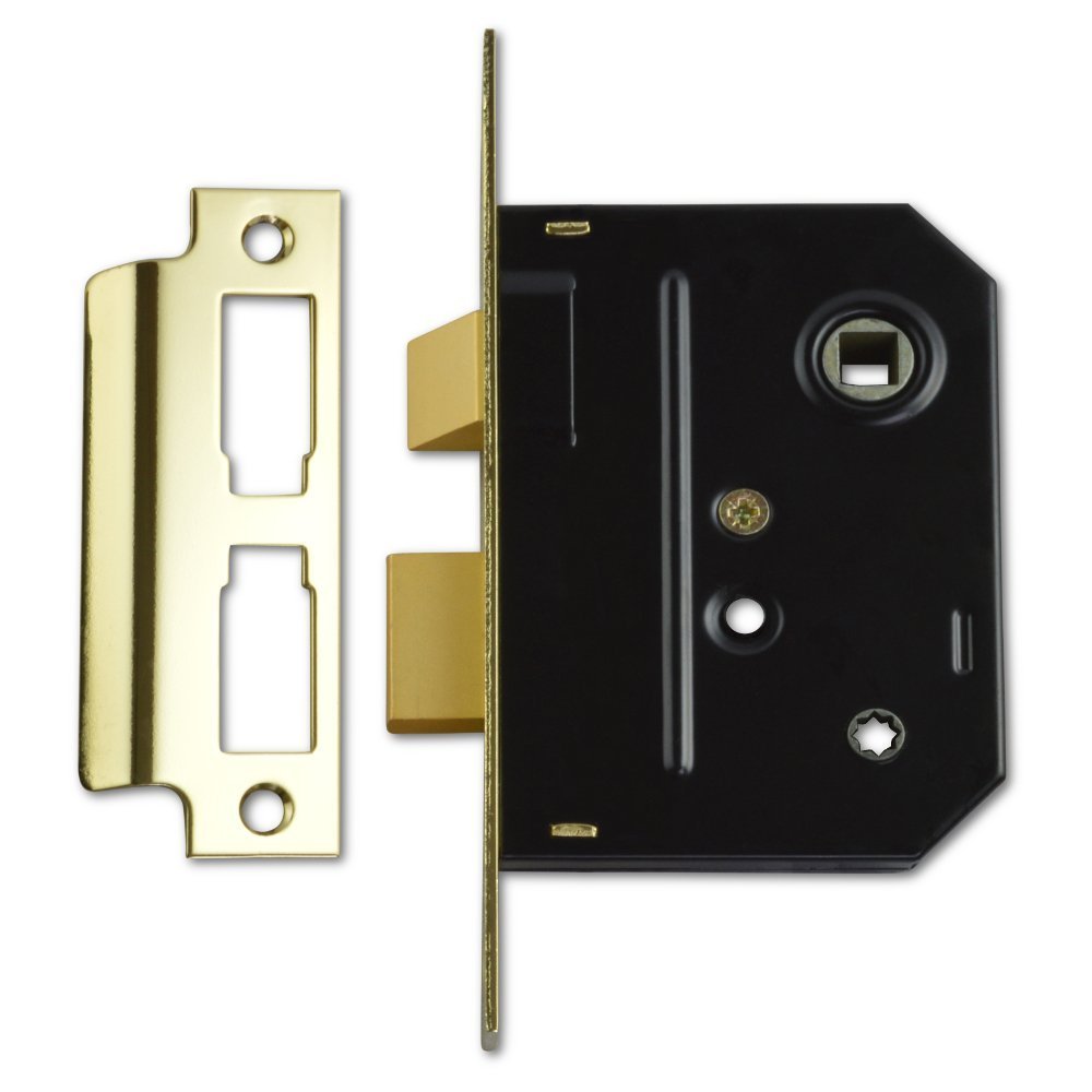 Union Locks 2294 Mortice Bathroom Lock 76mm - Polished Brass (Visi Pack)