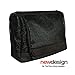 The Fine Living Portable Latex Mesh Shower Caddy Tote Bag, Gym Shower Caddy Hanging Organizer with Metal Hook, Dorm Room Essentials, Travel Toiletries, Camping RV Essentials, Black 12”x3”x8”