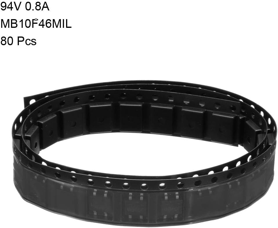 sourcing map 80 Pcs MB10F46MIL 4 Terminals Surface Mounted Devices Bridge Diode Rectifier 94V 0.8A - Image 3