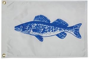 TAYLORMADE Taylor Made Products, Fisherman's Catch Flag, Fish Pennant, Nylon, 12 inch x 18 inch