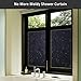 Mikomer Total Blackout Window Film,100% Light Blocking Privacy Glass Door Film Etched Flowers,Room Darkening Window Cling,No Glue/Heat Control/Anti UV for Day Sleep & High Privacy,17.5In. by 78.7In.