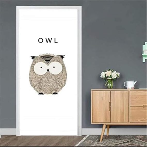 VFDecoration Etiqueta De La Puerta 3D Antropomórfico Dibujos Animados