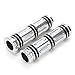 TESWNE Heavy Duty CNC 1 inch Handle Grips for Touring Sportster Dyna Softail V-Rod (Chrome)