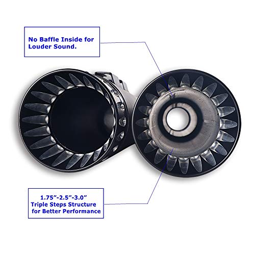 SHARKROAD “No Baffle Inside” Super Loud Version 4” Chrome Slip On