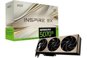 MSI Gaming RTX 5070 TI 16G Inspire 3X OC Graphics Card (16GB GDDR7, 256-bit, Extreme Performance: 2497 MHz, DisplayPort x 3 2