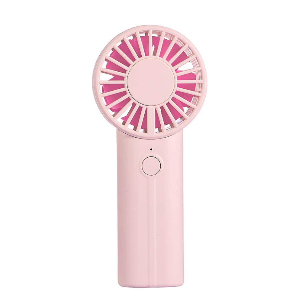 Mini Fan Manual Crank Fan Portable Mini USB Fan Charging 1200 Mah Batteries For Indoor And Outdoor Activities (Pink)