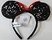 Disney Theme Parks Minnie Mouse Sequin Headband Red Black Mouse Ears
