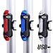 Outair USB Rechargeable Bike Light Front and Rear Bicycle Light Set Scooter Light 5 SMD LEDs 4 Modes Head Back Cycling Flashing Safety Warning Lamp (White&Red&Blue)