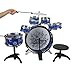 11pc Kids Boy Girl Drum Set Musical Instrument Toy Playset BLUE