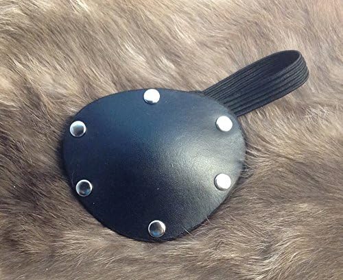 Black Leather Eye Patch Studded Theater Stage TV Medical Cosplay Steampunk 02a