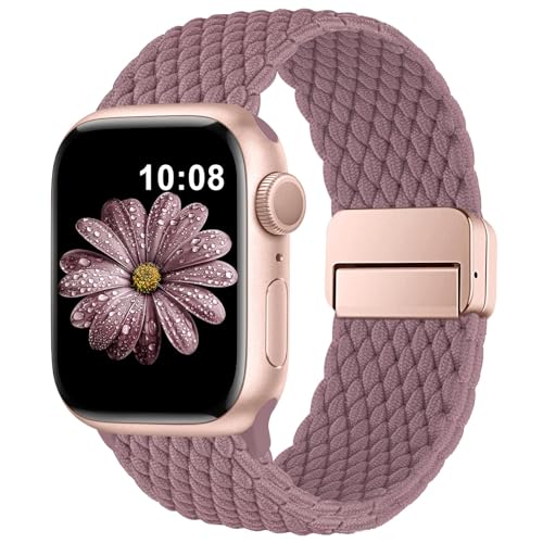 AMSKY Braided Magnetic Band Compatible for Apple Watch Bands 40mm 44mm 38mm 42mm 45mm 46mm 49mm Women Men, Nylon Fabric Only Magnetic for iWatch Series 11 10 9 8 7 6 5 4 SE Ultra 3 2 1