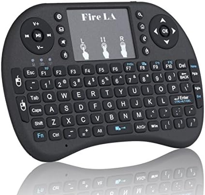 Fire LA Mini 2.4GHz（New） Wirelesses Touchpad Keyboard Mouse for PC, Android TV Box (Black)