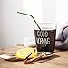 Hestya 10 Pieces Reusable Stainless Steel Straws, Metal Drinking Straws, 5 Colors, Fits 20 or 30 oz Tumbler, Cleaning Brush Included