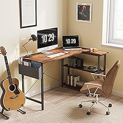 CubiCubi 47 Inch Small L Shaped Computer Desk with