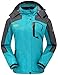 wantdo Women's Windbreaker Raincoat Breathable Softshell Hiking Jacket Blue M