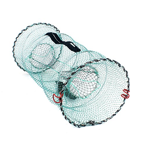 iztor 2 PCS Crab Trap Crawfish Lobster Shrimp Collapsible Cast Net Fishing Nets Portable Folded Fishing Accessories