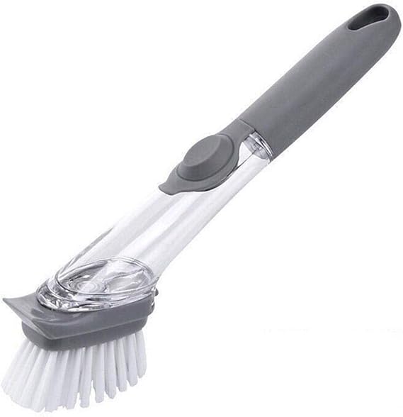 Goglor Soap Dispensing Dish Brush With Scraper, Eco Plastic Dish