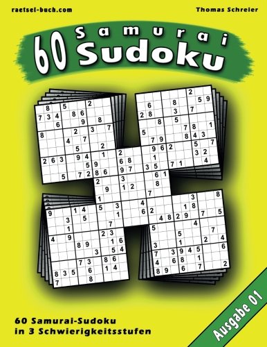 60 Samurai Sudoku 60 Ratsel In 3 Schwierigkeitsstufen Mit Losungen Amazon De Schreier Thomas Bucher