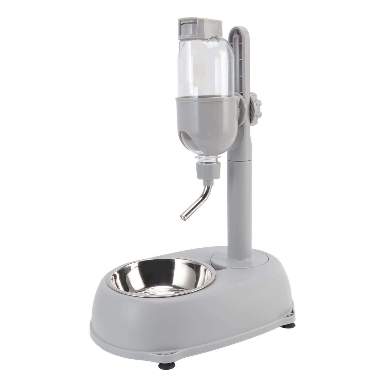 VBESTLIFE Pet Standing Water Dispenser Bowl, Standing Bowl with Detachable Pole Automatically Feeding Water Height Adjustable, with Non Slip Pad