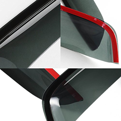 ModifyStreet For 99-03 BMW E39 Wagon 525/528/540 Smoke Tinted Wind Deflector/Rain Guard/Window Vent Visors