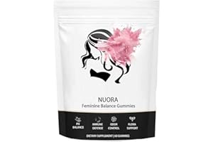 JcuffJ nuora Feminine Balance Gummies for Women’s,Premium Feminine Balance Gummies， Vegan Hawaiian Pineapple, pH Balance, Healthy Odor, Flora and Immune Support, Vaginal Health Support, 60 Count