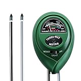 Soil Tester Kits, 3 in 1 Soil Meter for Moisture, Light and PH Acidity Meter Plant Tester for Indoor, Outdoor, Gardening, Farming Use.