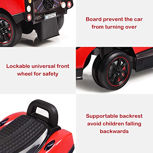 image for Costzon Ride On Push Car, 3 in 1 Licensed Pagani 6V Electric Battery P