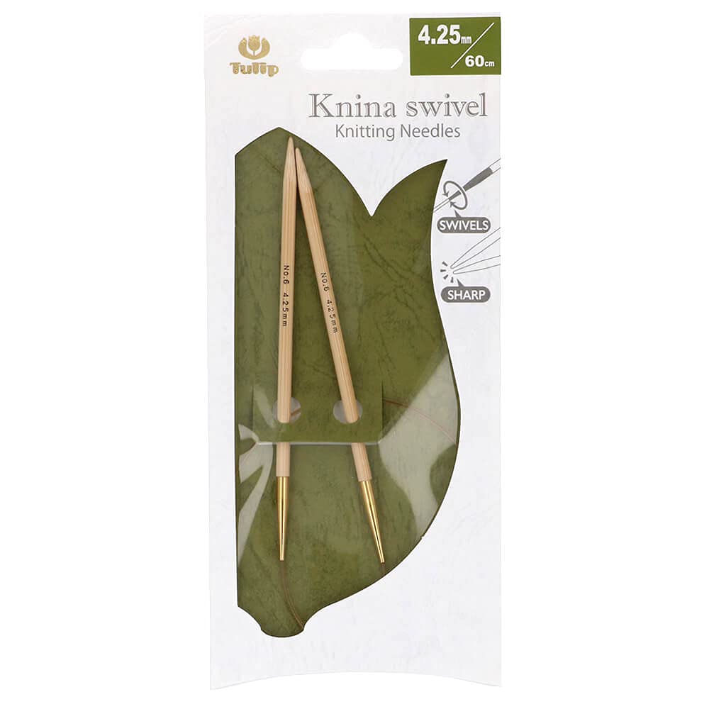 Tulip Knitting Needles, Bamboo, Beige, 60 cm x 4.25 mm