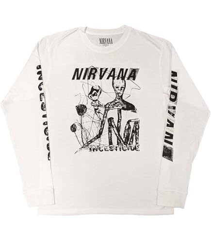 Amazon.com: Nirvana Incesticide Album T-Shirt, Tan, Small