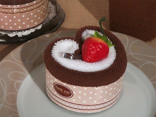 Sweet Treats Collection Chocolate heart shape cupcake towel favor [SET OF 24]