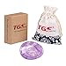 TGS Gems® Amethyst Carved Thumb Irish Worry Stone Healing Crystal Free Pouch Sold by 1pcs