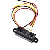 Comimark 1Pcs GP2Y0A21YK0F Sharp IR Analog Distance Sensor Distance 10-80CM Cable for Arduino