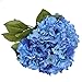 Luyue 5 Big Heads Artificial Silk Hydrangea Bouquet Fake Flowers Arrangement Home Wedding Decor (Dark Blue)