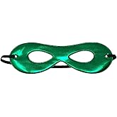 SeasonsTrading Adult Shiny Green Superhero Mask - Costume Party Eye Mask