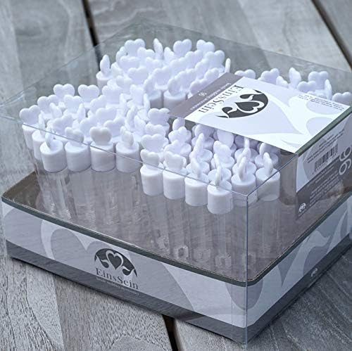 EinsSein 96x Wedding Bubbles White Love Tubes with 3D Heart Wand - Image 5