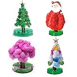 4PC Magic Growing Crystal Christmas Tree Kids Creative Birthday Gift Educational Novelty Games Toy