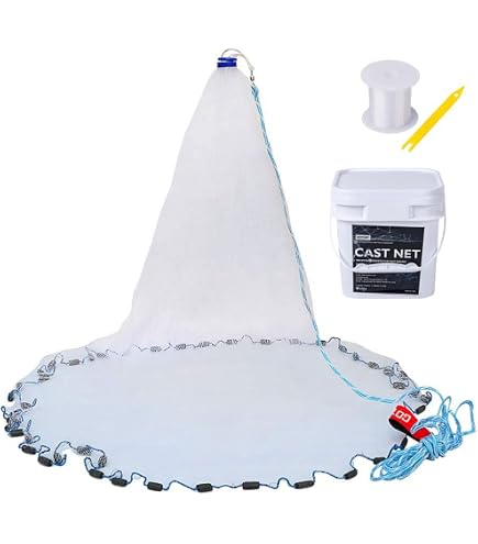 Amazon.com : Joy Fish Professional Bait Cast Net, 3/8" Sq. Mesh, 7ft. : Sports & Outdoors Amazon.com : Joy Fish Professional Bait Cast Net, 3/8" Sq. Mesh, 7ft. : Sports & Outdoors