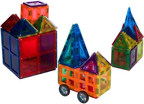 35pcs Magnetic Blocks For Kids Building Blocks Set Includes a Car Base and Windows Meets ASTM F963 Standards