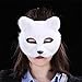 RANDER Halloween Animal vizard Mask glyptostrobus Men and Women Half Face Props Short Hair Cute Fox (Black)