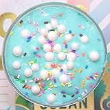 Super Soft Fluffy Putty Crunchy Foam Beads Slime - E-SCENERY Floam Slime Stress Relief Toy Scented Sludge Toy for Kids and Adults (Blue)