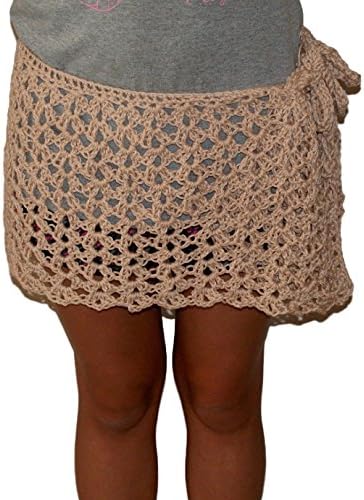 GenericCotton Sarong, Womens Accessories, Plus Size Beach Cover Up, Womans Beach Skirt, Mesh Tie Skirt, Summer Wrap Scarf, Crochet Pool Skirt