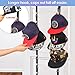 Famistar 2 Pack of Baseball Cap Holder 32 Caps,Adjustable Cap Display Rack Strap with 8 Hooks and 16 Clips for Door,Closet and Wall,Hat Storage Organizer