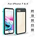 iPhone SE 2020 Waterproof Case, iPhone 7/iPhone 8 Waterproof Case, EFFUN IP68 Certified Waterproof Dirtproof Snowproof Shockproof Case Fully Sealed Underwater Cover for iPhone SE/7/8 Aqua Blue