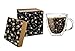 Cypress Home Glass Bean Coffee Cup, 12 oz, Metallic