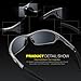 TOREGE Polarized Sports Sunglasses for Men Women for Cycling Running Fishing Golf TR90 Unbreakable Frame TR010-1 (Grey&Black Tips&Grey Lens)