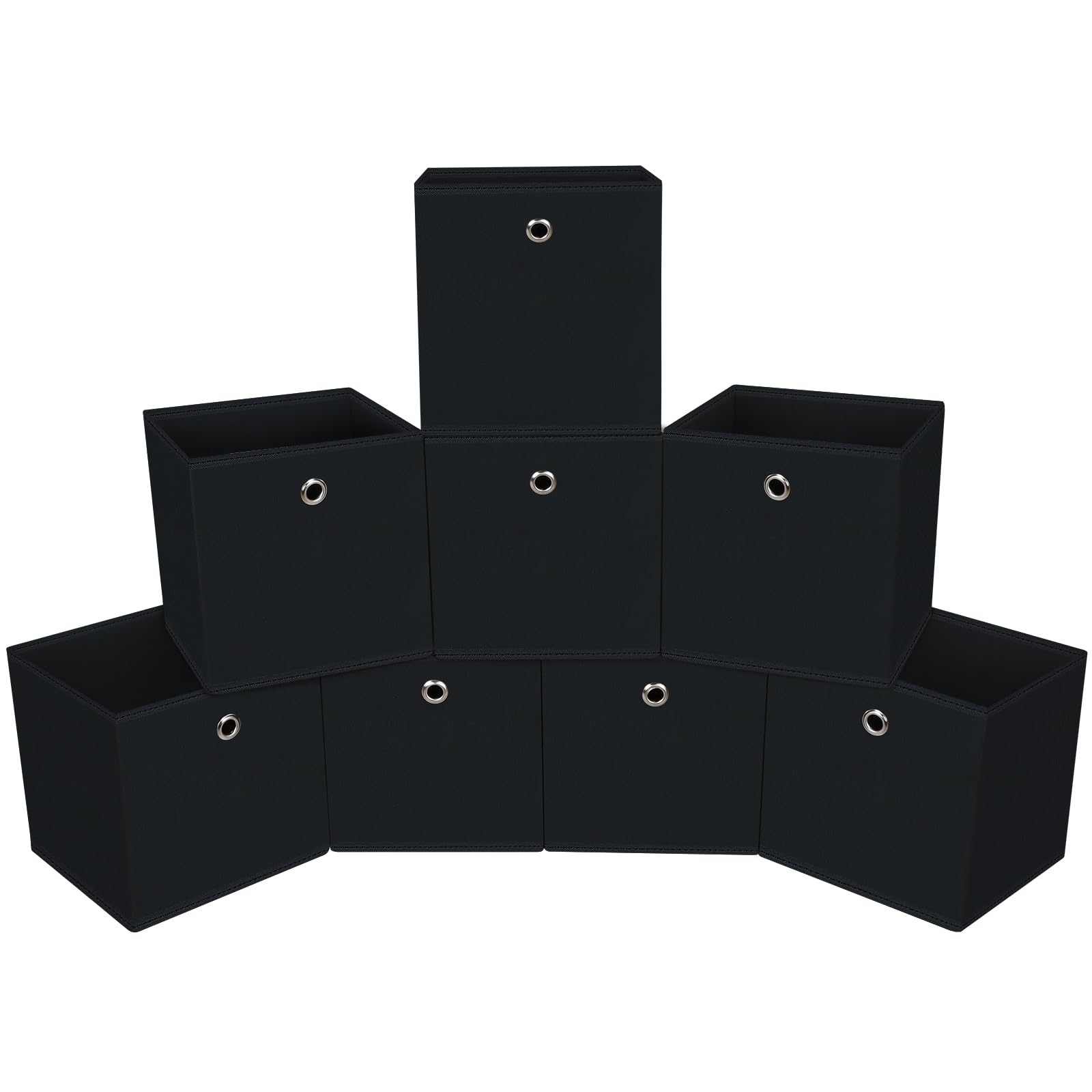 Photo 1 of *MISSING PARTS UNKNOWN*
NieEnjoy Foldable Storage Cubes Bins ,11 Inch Cloth Storage Cube Fabric Storage Box Cubes Organizer Baskets with Handles for Home Organizer Set of 8 (Black)